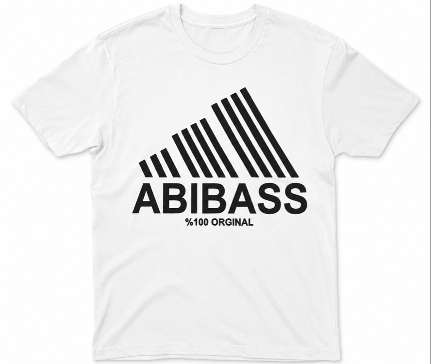Abibas Beyaz Oversize T-Shirt