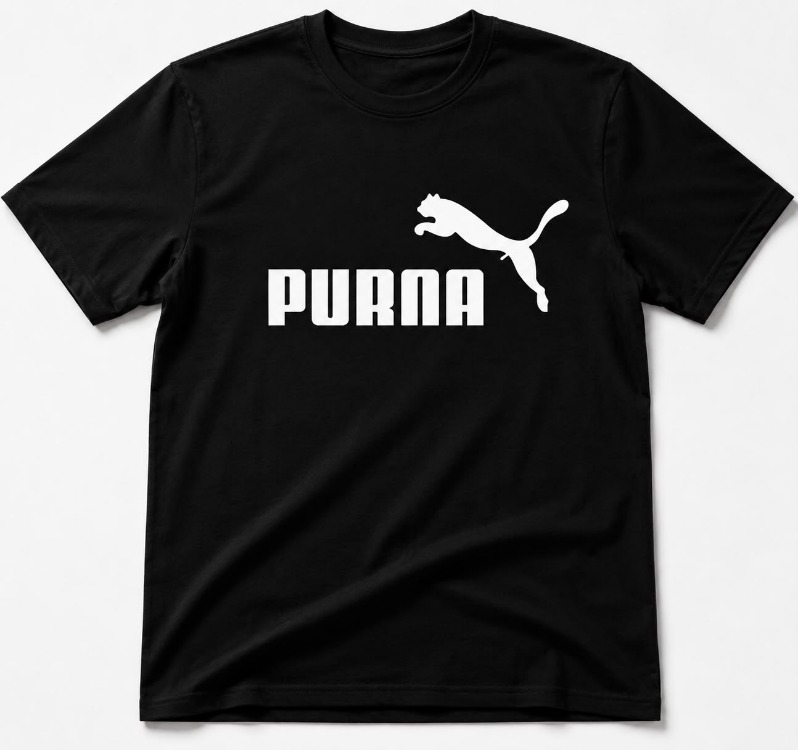 Purna Siyah Oversize T-shirt