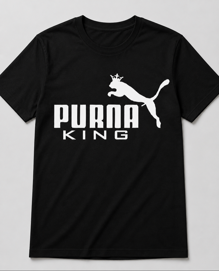 Purna King Siyah Oversize T-Shirt