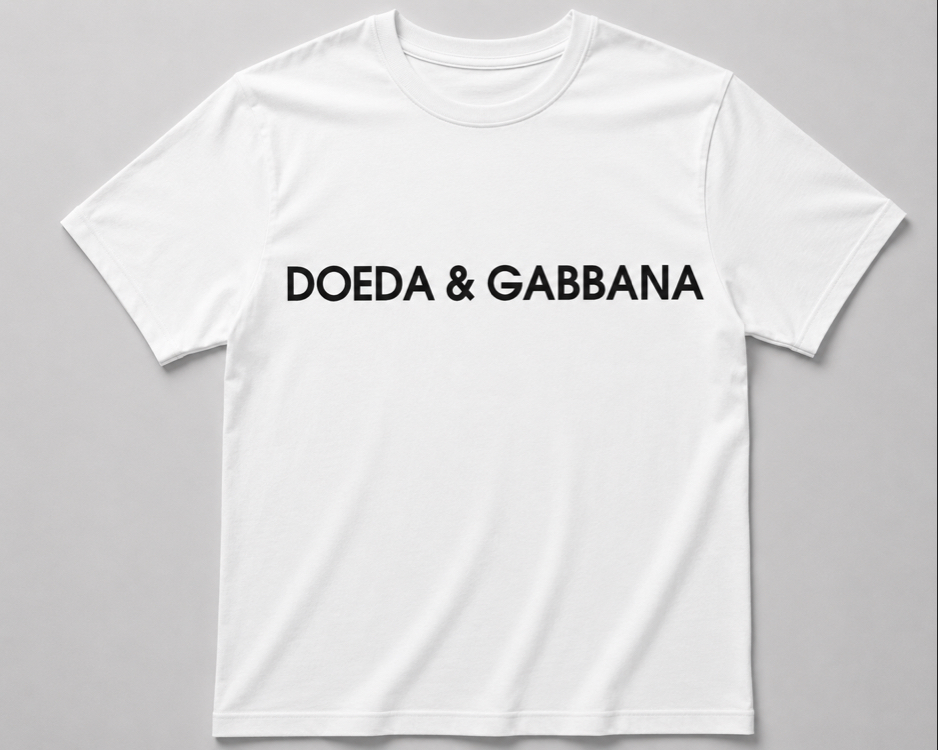 Doeda&Gabbana Beyaz Oversize T-shirt