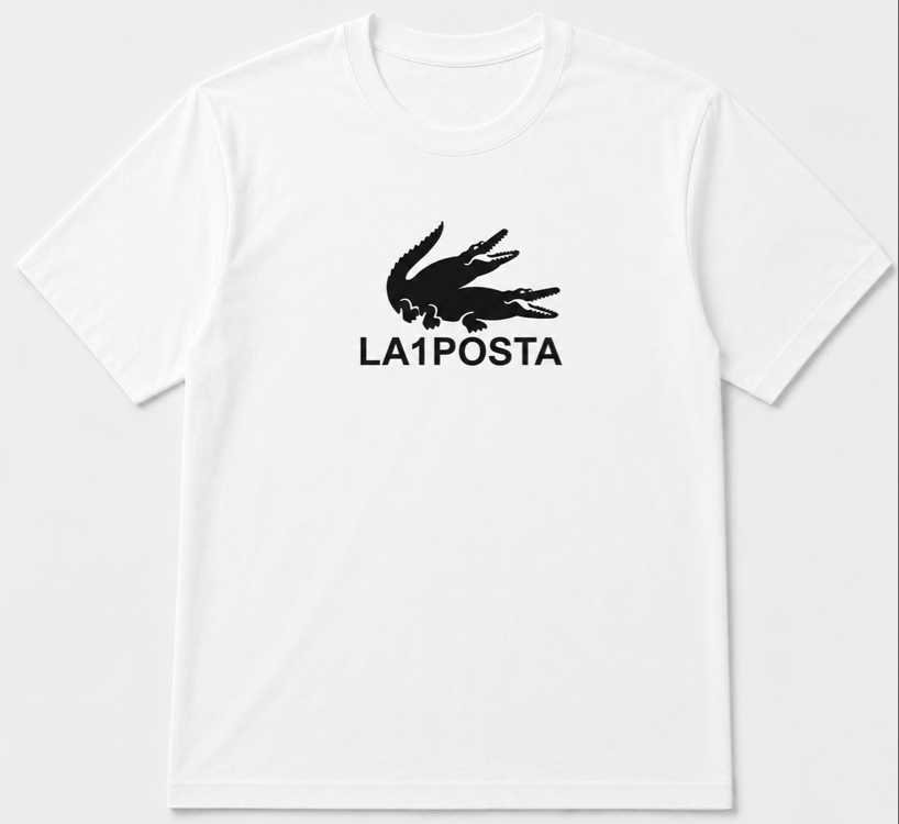La1Posta Beyaz Oversize T-Shirt