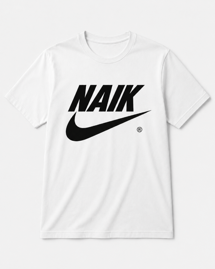NAIK Beyaz Oversize T-shirt