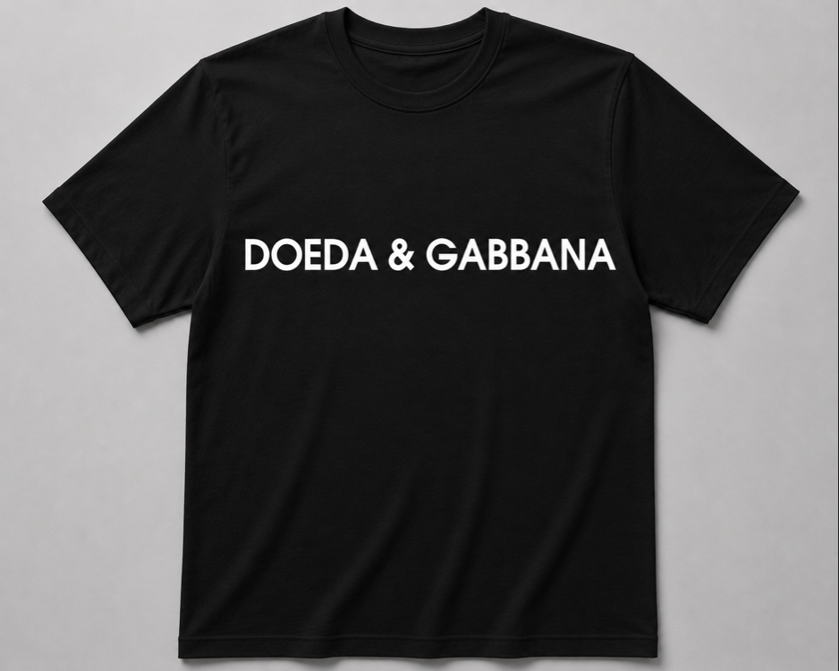 Doeda&Gabbana Siyah Oversize T-shirt