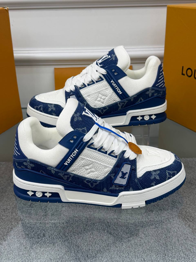 LV Trainer Blue Sneakers