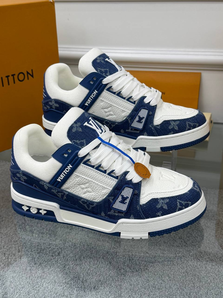 LV Trainer Blue Sneakers