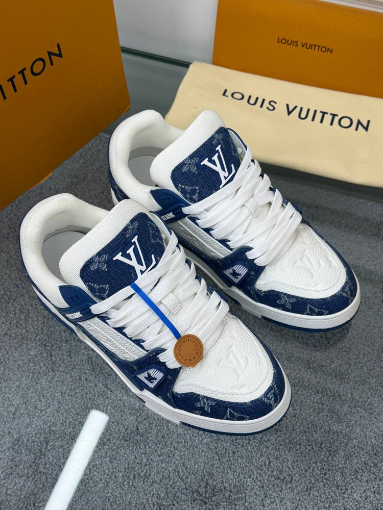 LV Trainer Blue Sneakers