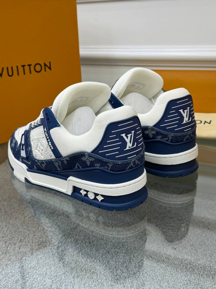 LV Trainer Blue Sneakers