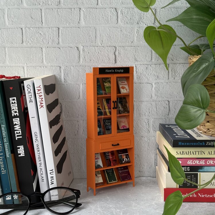 Nostalji Minyatür Kitaplık Turuncu