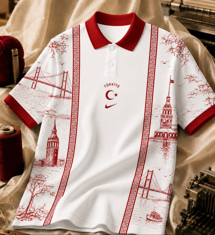 Türkiye Temalı Premium Polo Yaka Tişört