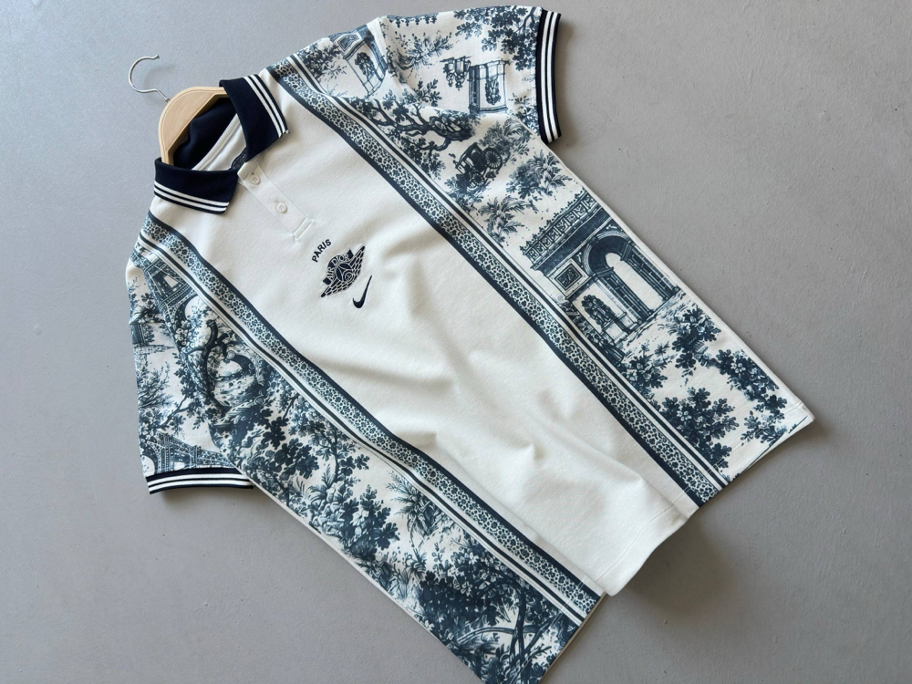 Premium Paris Desenli Erkek Polo Yaka Tişört