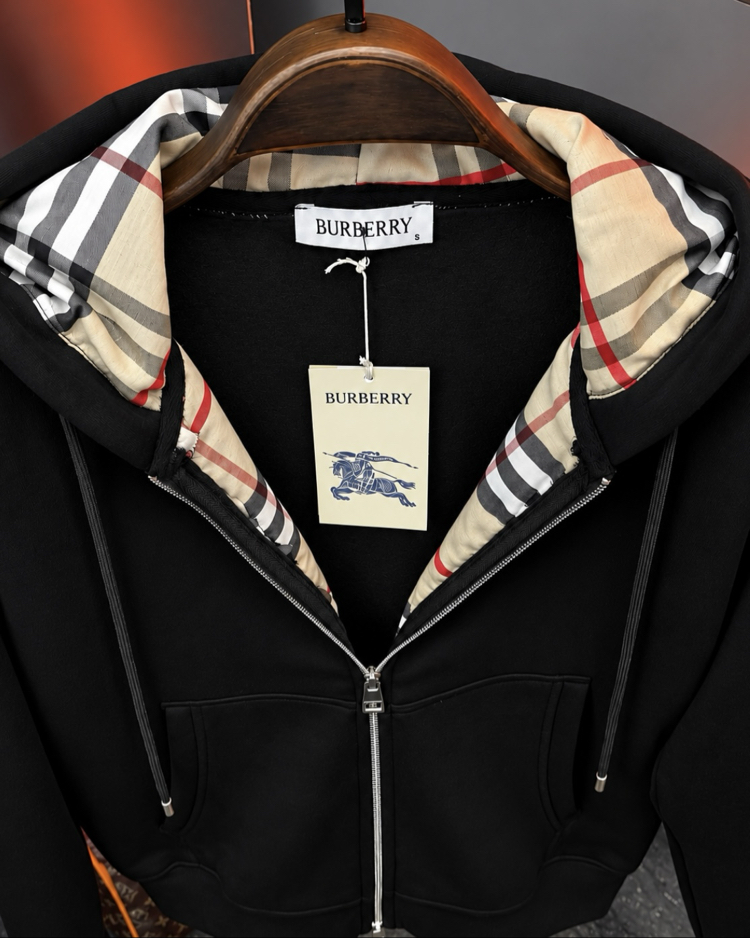 Burberry Premium Kapşonlu Hırka