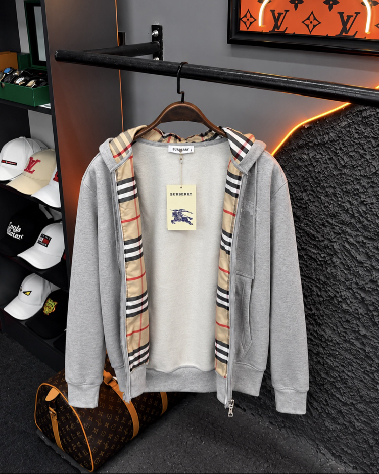 Burberry Premium Kapşonlu Hırka