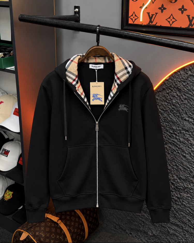Burberry Premium Kapşonlu Hırka
