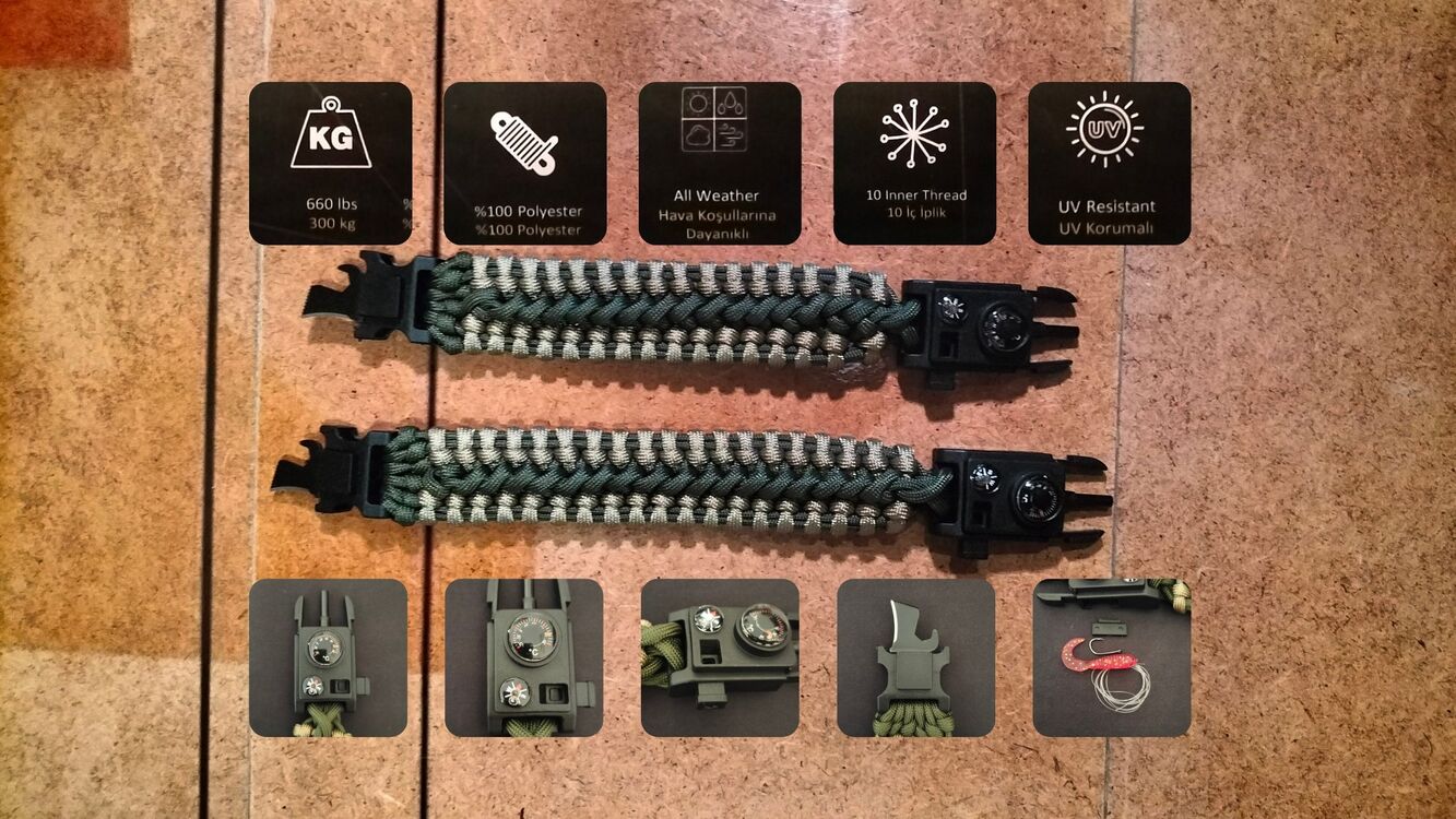 SURVIVAL BRACELET MODEL 717 SET OLTALI