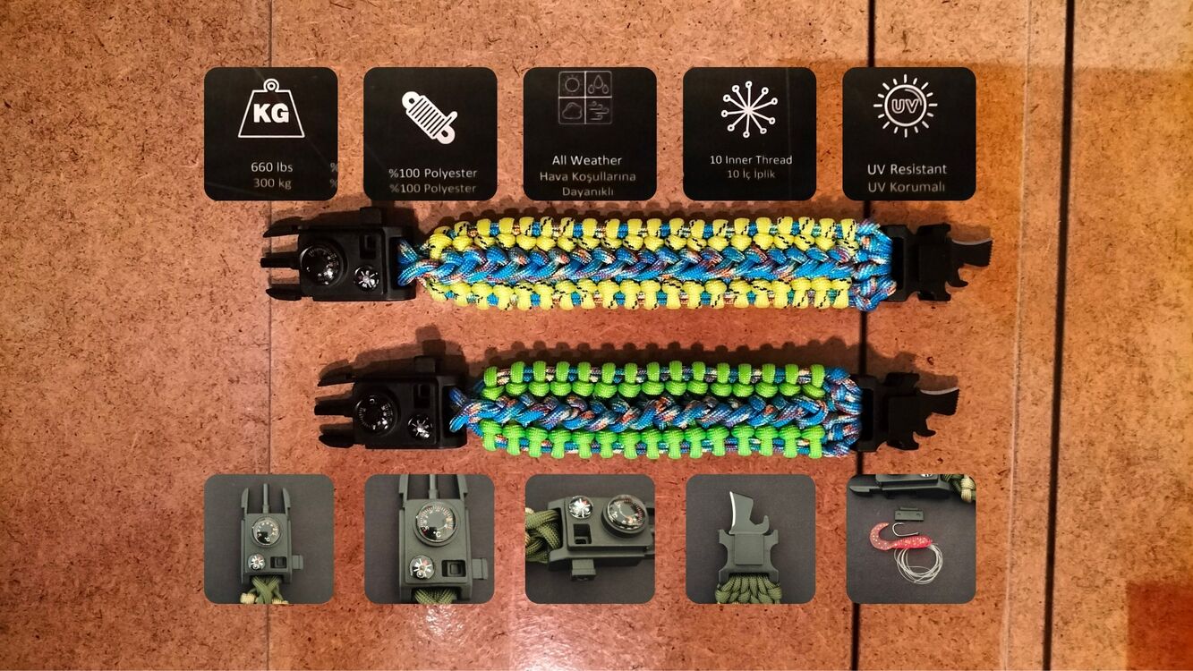 SURVIVAL BRACELET MODEL 717 SET OLTALI