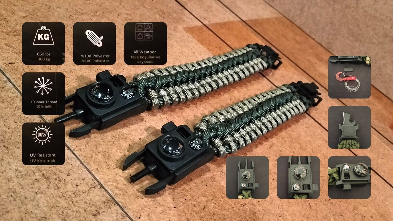 SURVIVAL BRACELET MODEL 717 SET OLTALI
