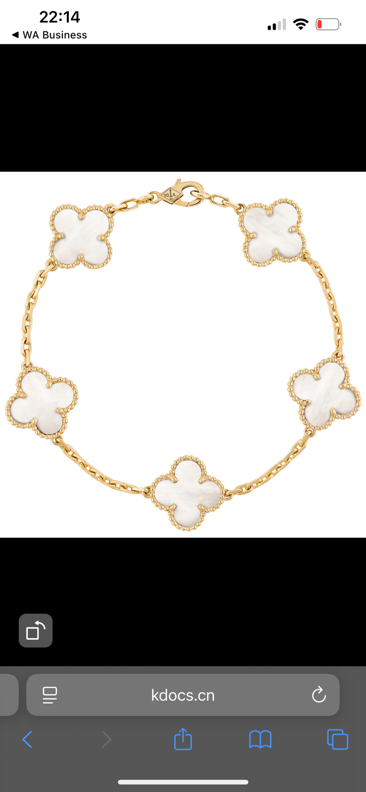 Van Cleef ETA 5 taş bileklik