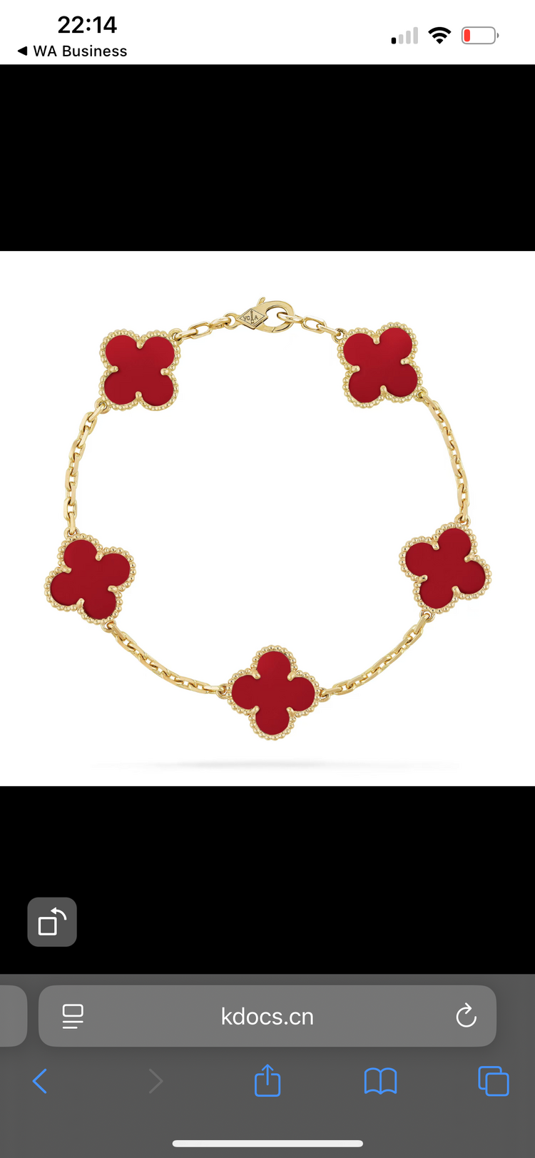 Van Cleef ETA 5 taş bileklik 