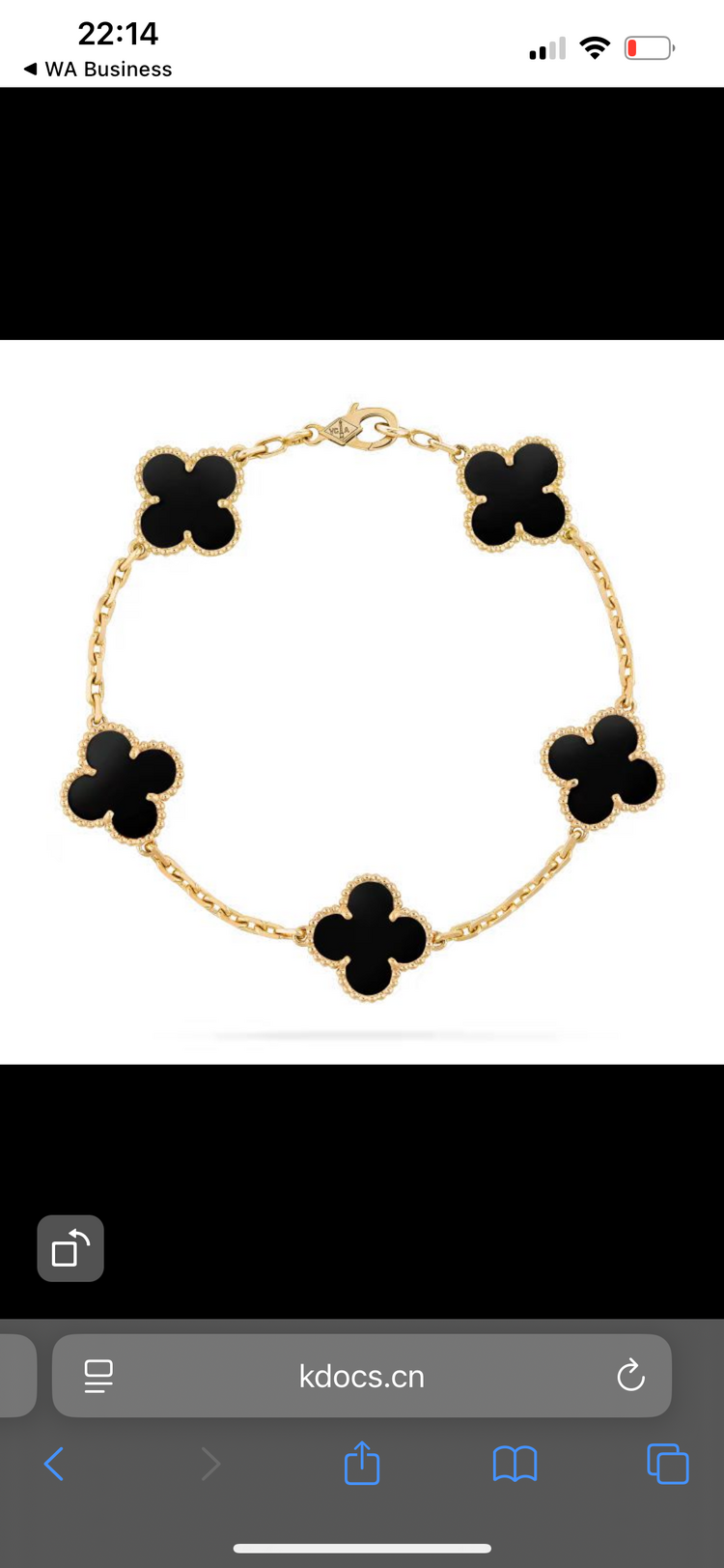 Van Cleef ETA 5 taş bileklik 