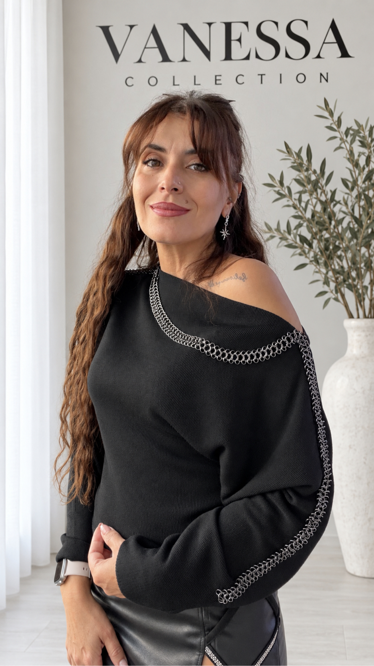 Bluz kayık yaka
