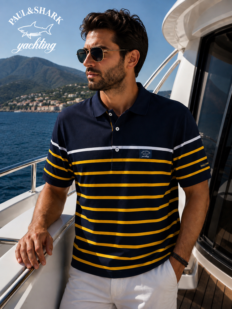 P&S SHARK Yacht Club Premium Polo Yaka Kısa Kol