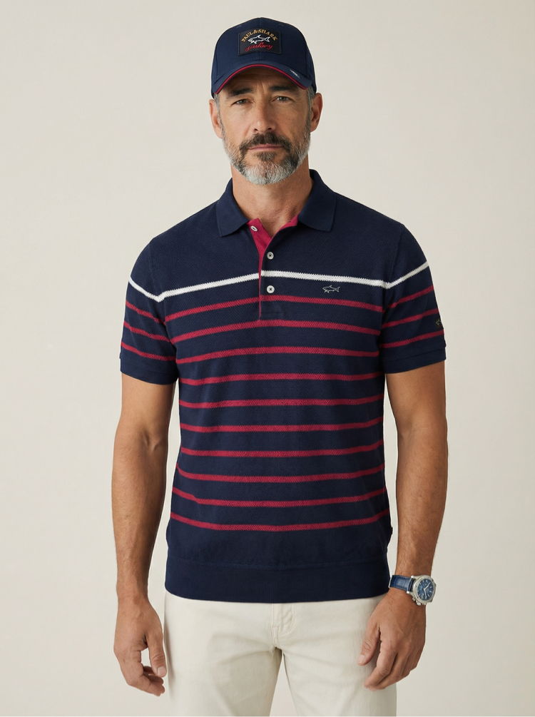 P&S SHARK Yacht Club Premium Polo Yaka Kısa Kol