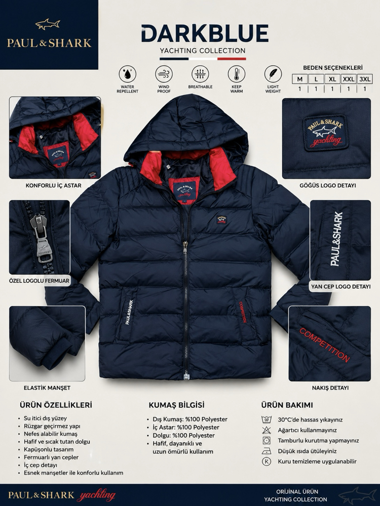 Yeni Sezon SHARK COMPETTION İthal Mont Lacivert 
