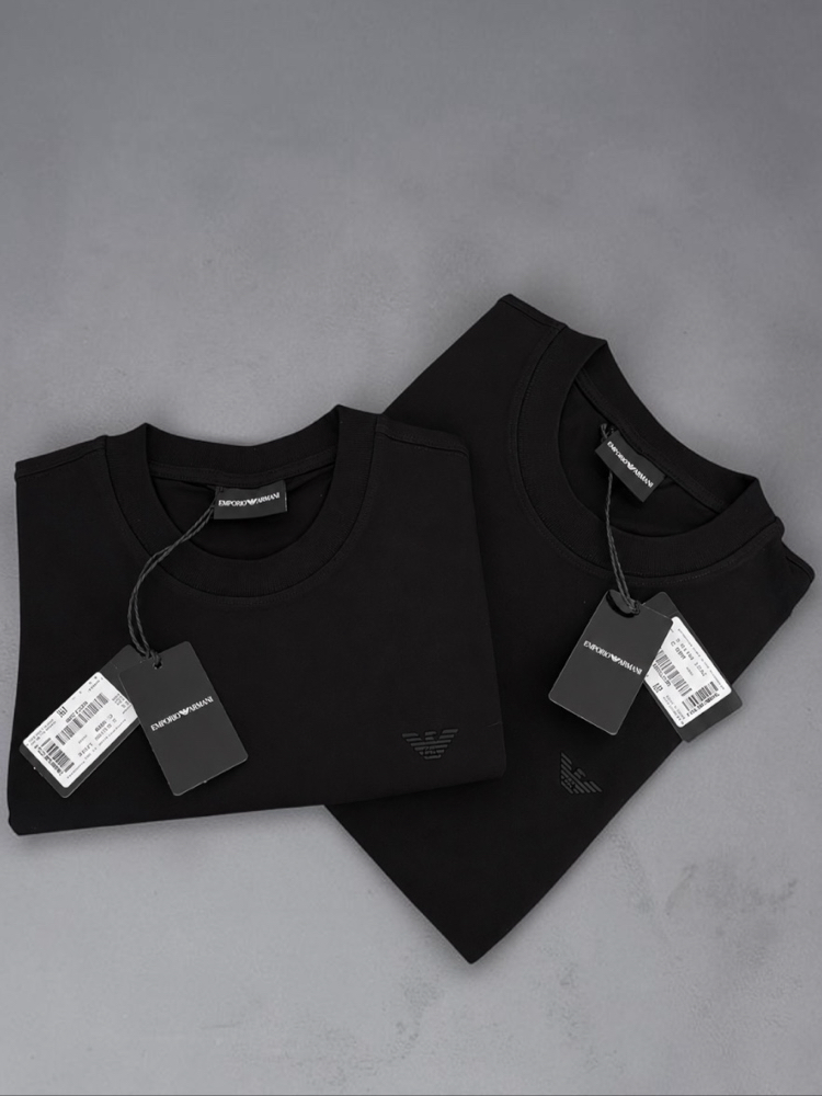 Emporio Armani Siyah Bisiklet Yaka Tişört