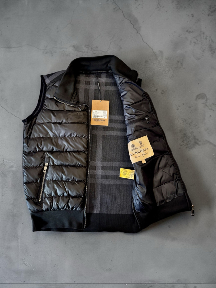 Yeni Sezon BURBERRY Sırt Dokuma Yelek