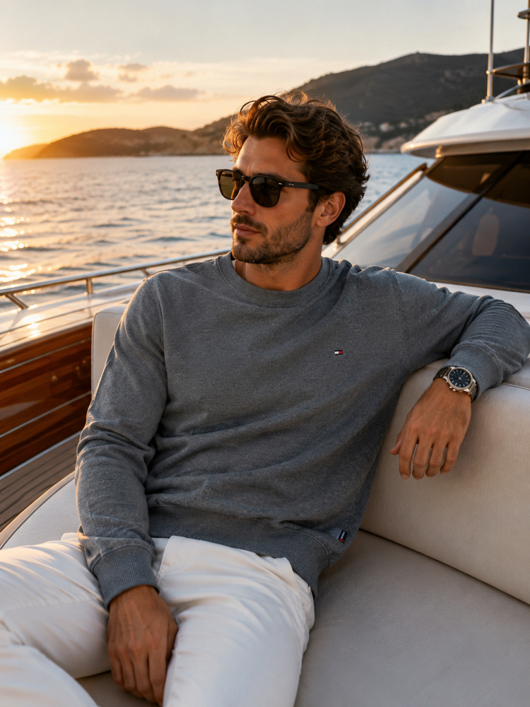 Yeni Sezon TOMMY Premium Selanik Dokuma Sweatshirt 
