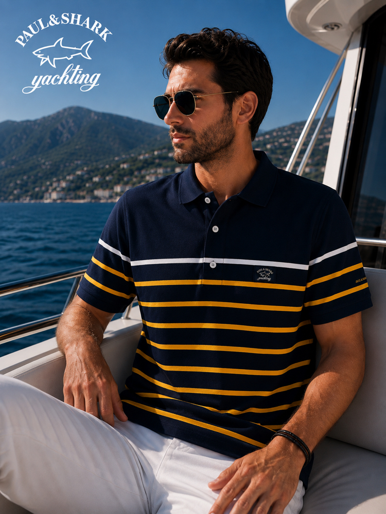 P&S SHARK Yacht Club Premium Polo Yaka Kısa Kol
