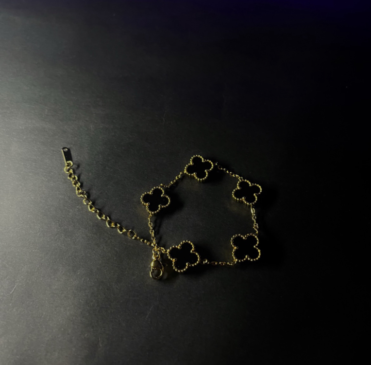 VAN CLEEF SİYAH-GOLD BİLEKLİK