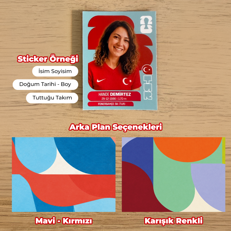 Dünya Kupası Kişiye Özel 3'LÜ Sticker Albüm Çerçevesi