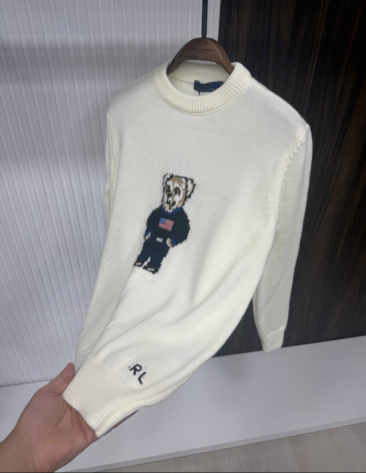RALPH LAUREN BEYAZ İTHAL KAZAK