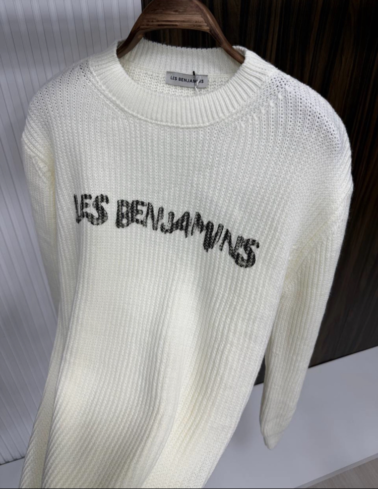 LES BENJAMINS BEYAZ TRİKO KAZAK İTHAL