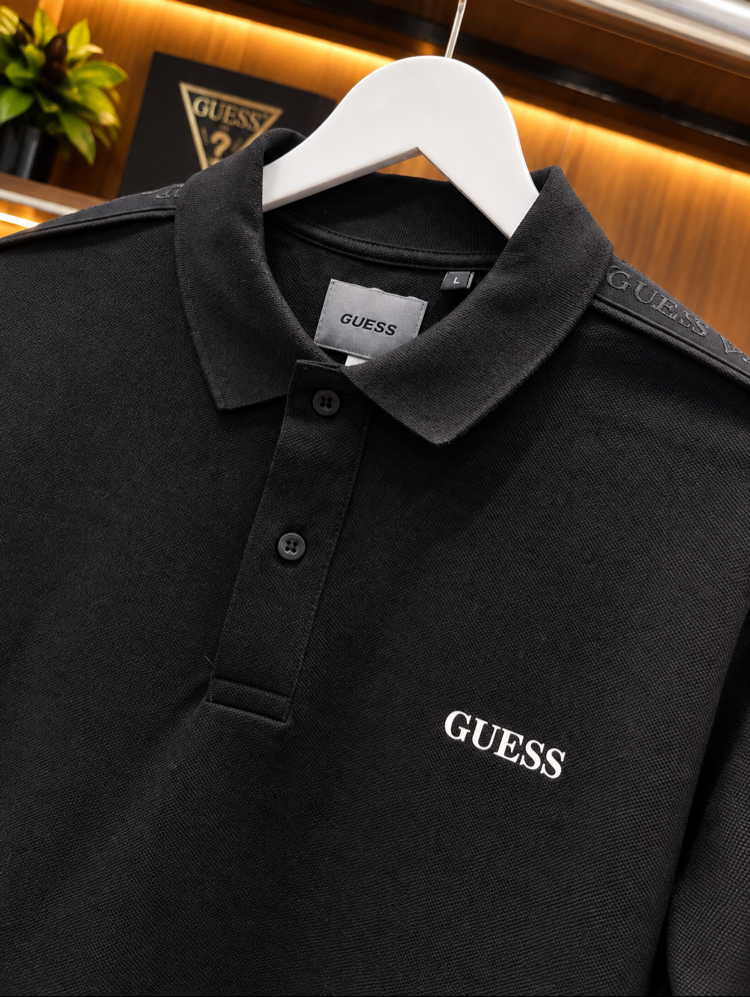 GUESS YAKALI BLACK KOL DETAY PREMİUM