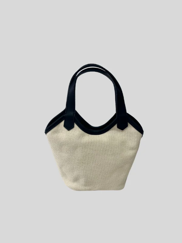 CANVAS DERİ DETAYLI ÇANTA