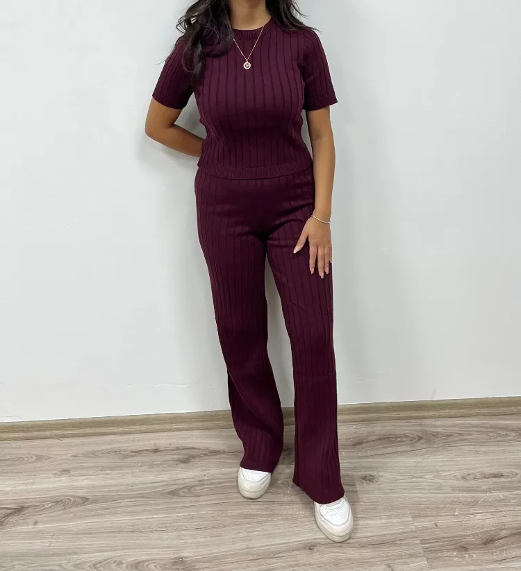 Fitilli Triko Takım - BORDO