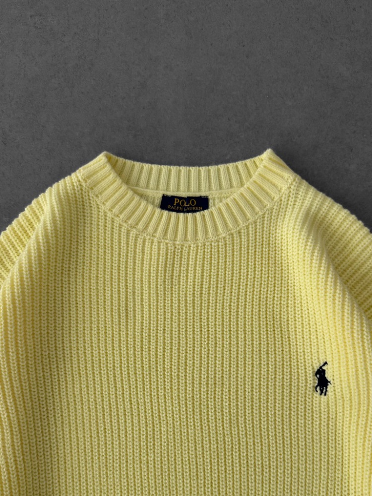 A Kalite PL Triko Sweatshirt - Sarı