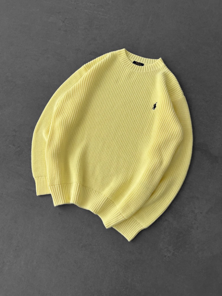 A Kalite PL Triko Sweatshirt - Sarı