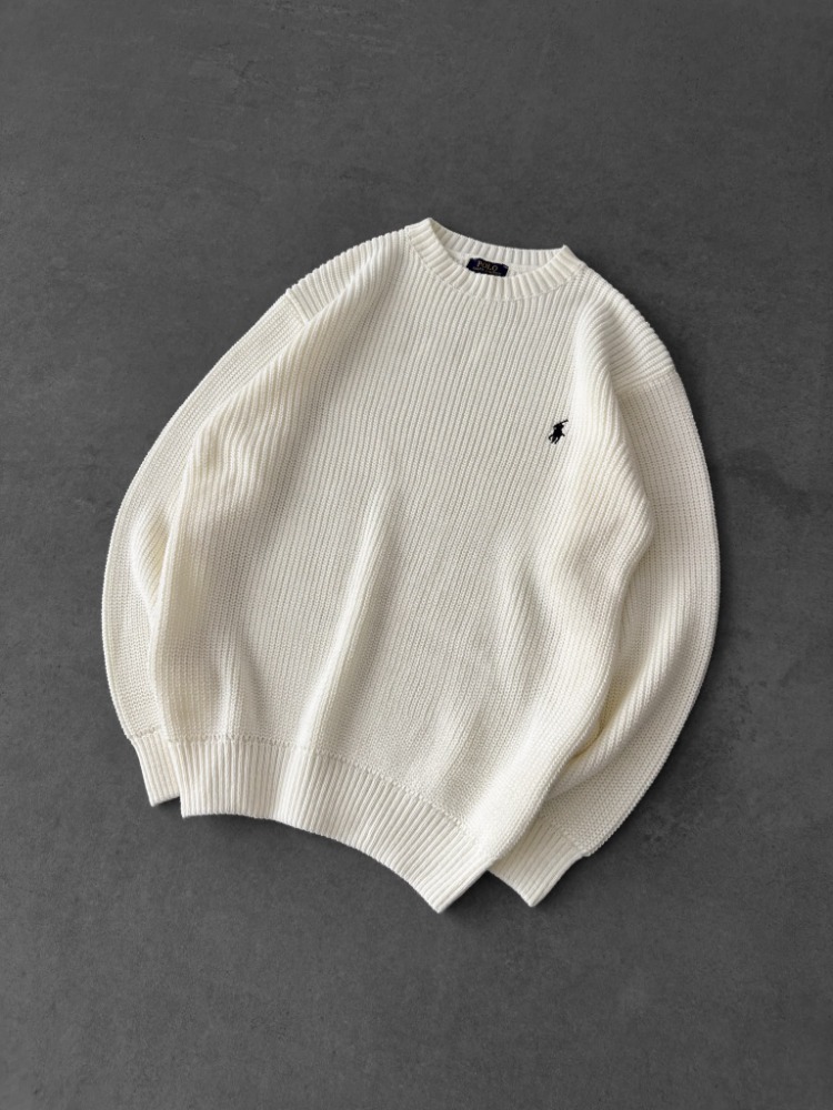 A Kalite PL Triko Sweatshirt - Beyaz