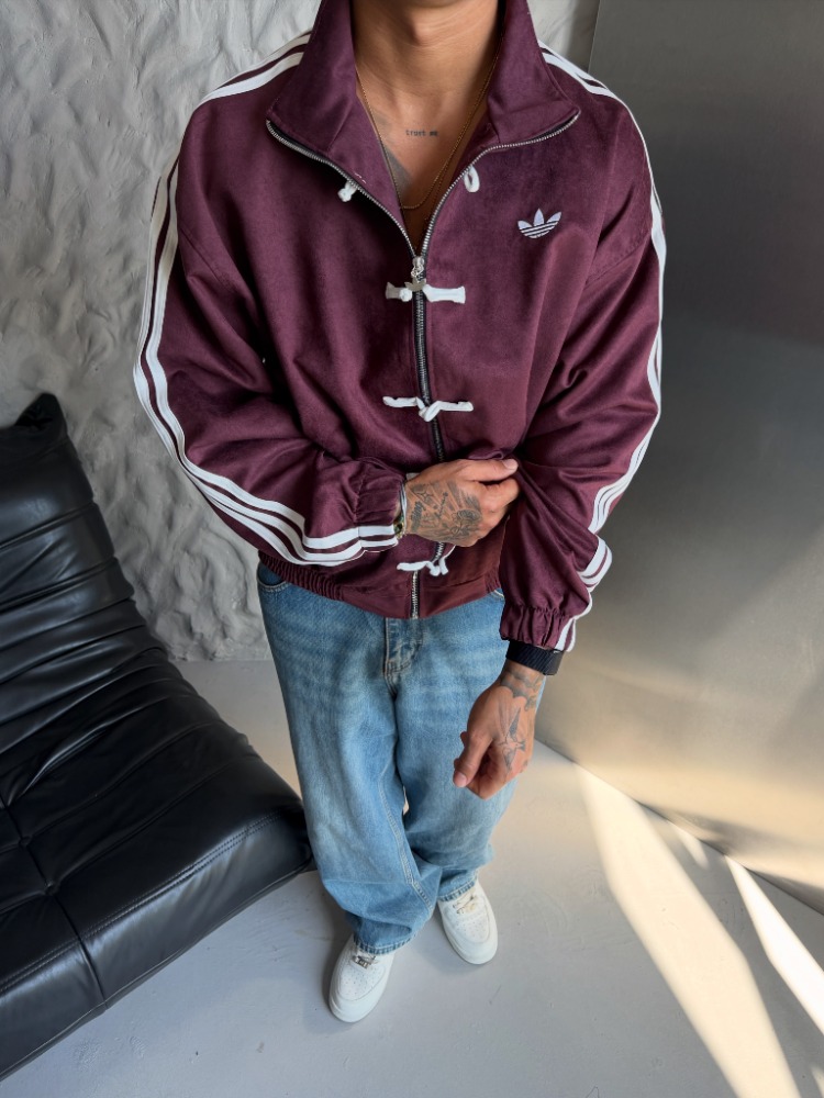 CHİNESE 1/1 Kalite Süet Ceket - Bordo