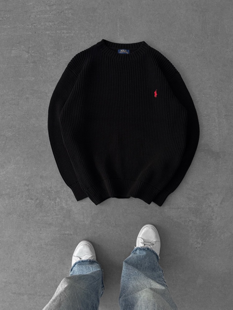 A Kalite PL Triko Sweatshirt - Siyah