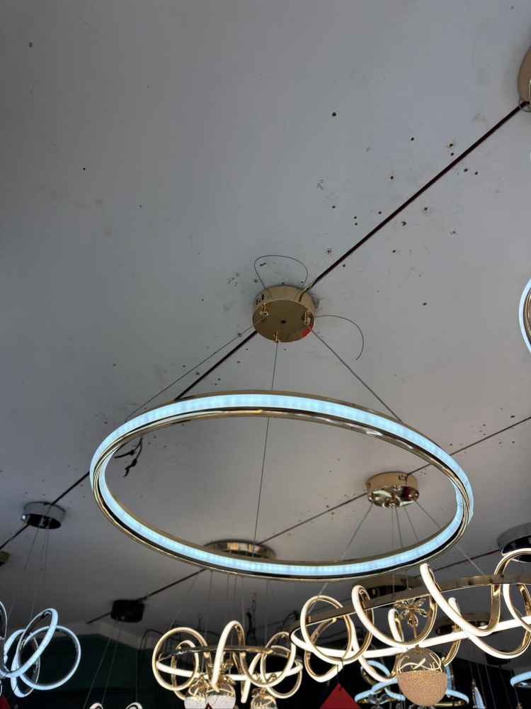 Modern Altın tek Halkalı LED Avize