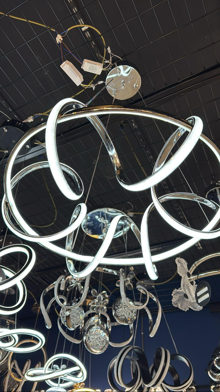 Modern led krom kaus avize