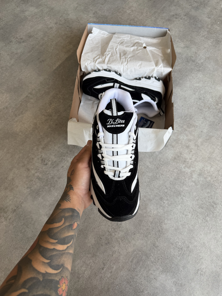 Skechers Dlites Black White (Tam kalıptır)