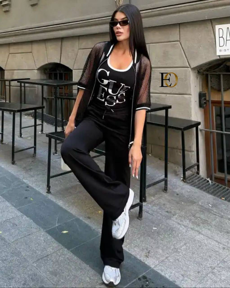 Guess Üçlü Takım Black Silver