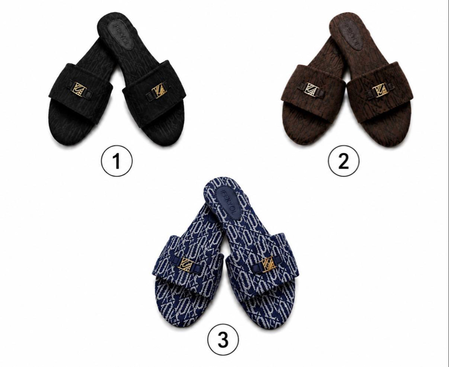 İpekyol Metal Tokalı Monogram Jakarlı Terlik P2