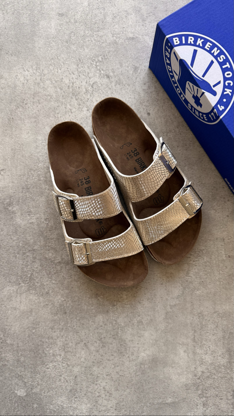 Birkenstock Snake Skin Gold Series V02