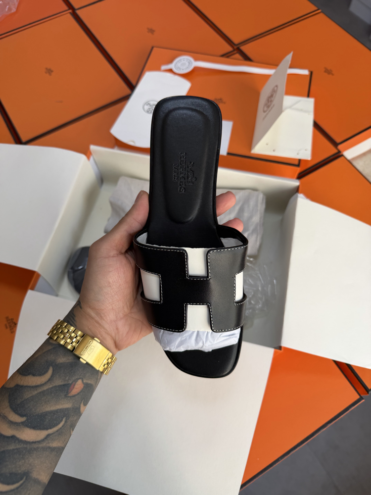 Hermes Oran Sandal Black (Original Full Set)